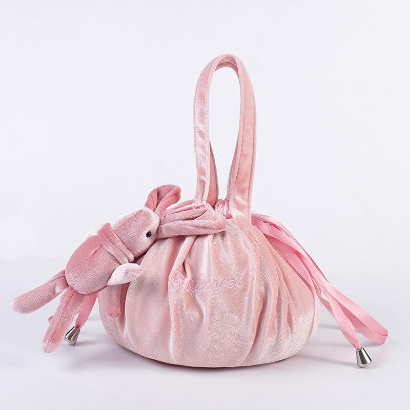 New Cartoon Rabbit Ears Velvet Cosmetic Bags Makeup Bag Happy Easter Party Self - Adhesive Gift Bag For Girls - Amazitshop