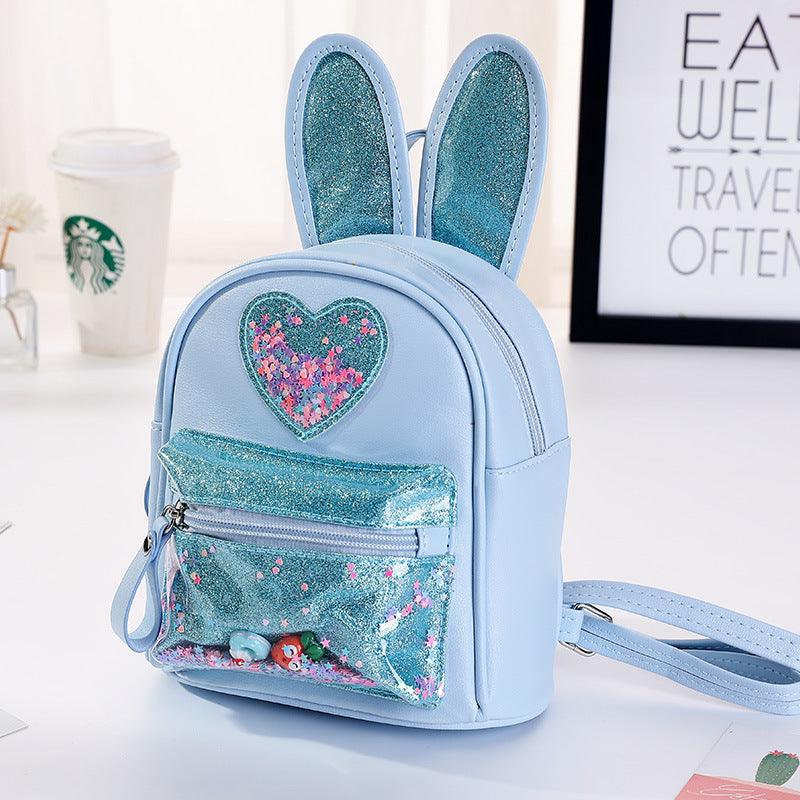New Children's Backpack Fashion Sequins Cute Rabbit Mini Backpack Leisure Outing Kindergarten Schoolbag Female Spot - Amazitshop