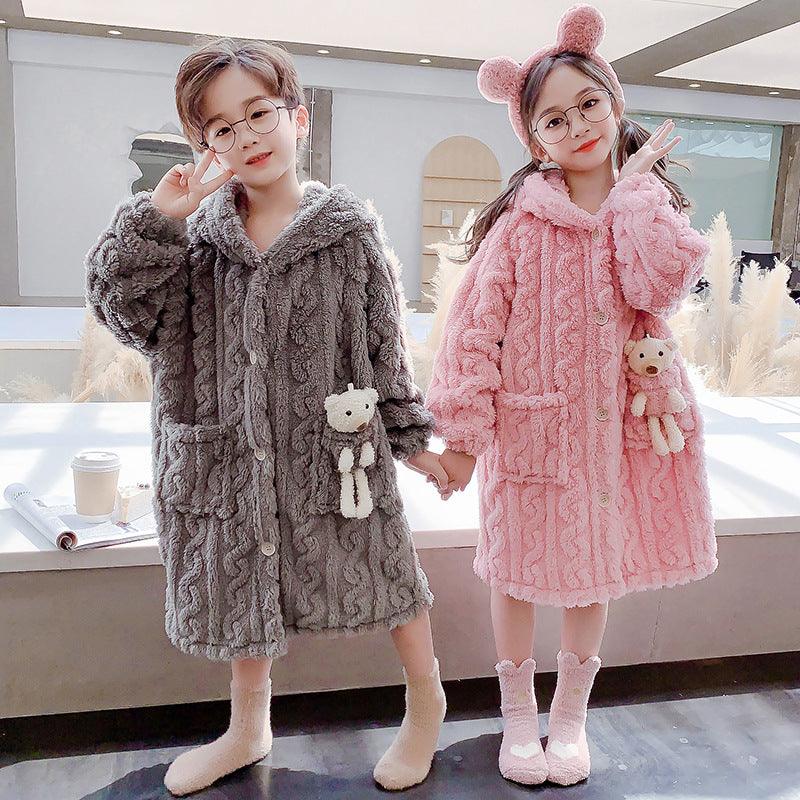 New Children's Flannel Home Wear Pajamas - Amazitshop