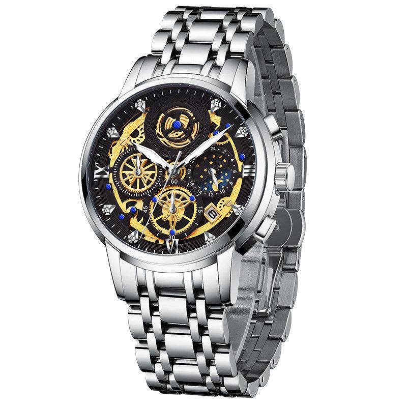 New Fashion Mens Watch Stainless Steel Top Brand Luxury Waterproof - Amazitshop