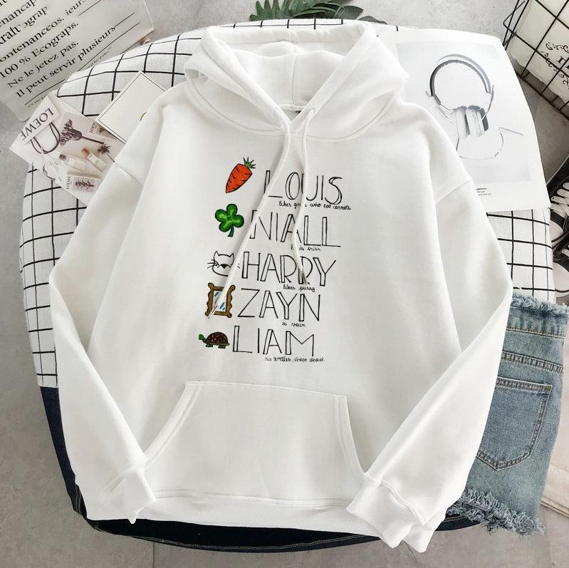 New Harry Styles Graphic One Direction Merch Harajuku Aesthetic Pullover Hoodie Sweatshirt Clothes Fall 1d Streetwear Women - Amazitshop