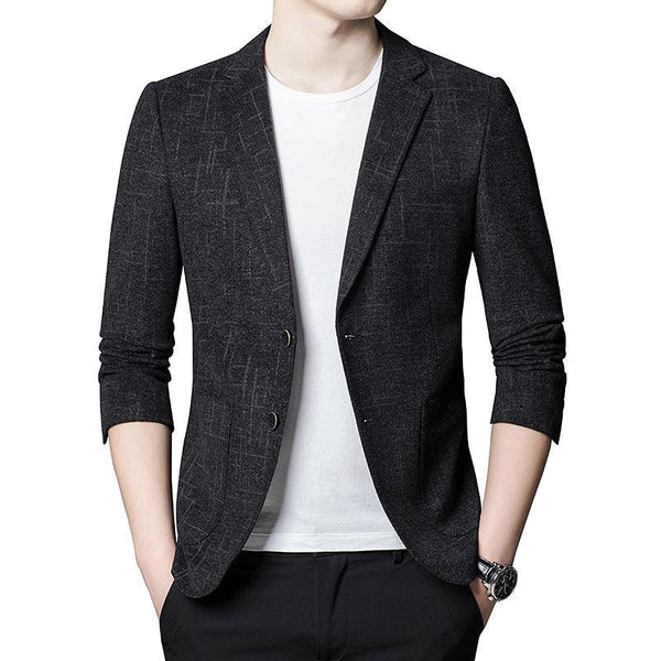 New Korean Elastic Men\'s Casual Suit Men\'s Slim Fashion Suit Top - Amazitshop
