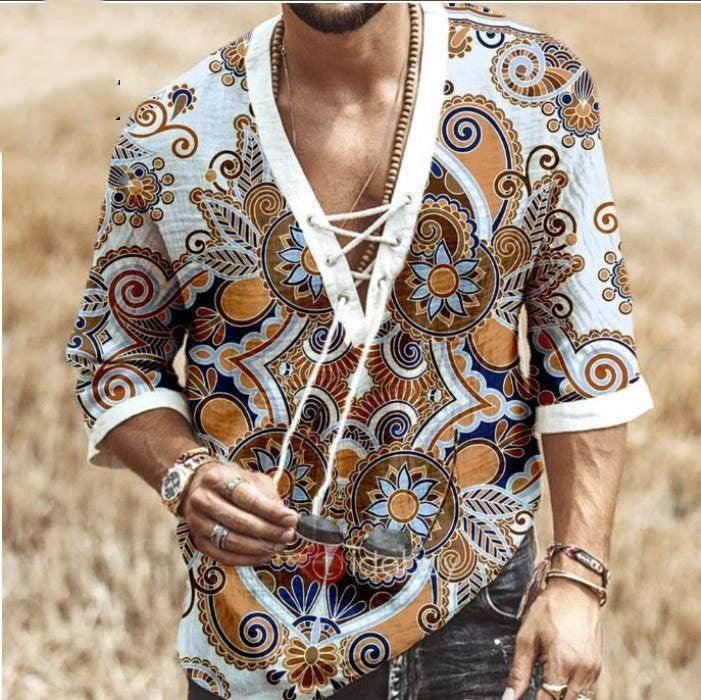New Large Size Loose Hot style Men Shirts Male T Shirts - Amazitshop