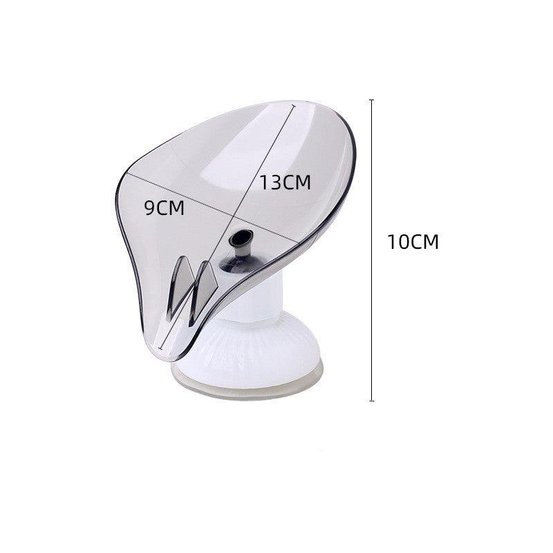 New Leaf Shape Soap Holder Soap Dish For Bathroom Quick Drain Large Suction Cup Fixed Firmly Bathroom Storage Rack Soap Container - Amazitshop
