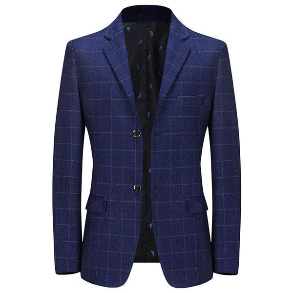 New Leisure Suits For Men Coat Plaid Fashion - Amazitshop