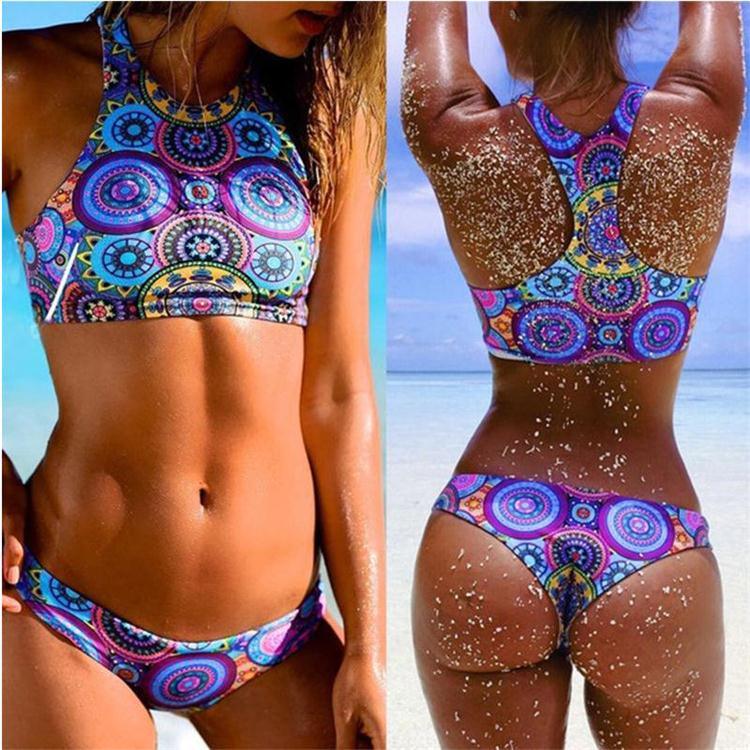New Low Waist Triangle Bikinis High Neck Brazilian Swimwear Swimsuit Swimsuit Bikini Set Brazilian Beachwear Biquini - Amazitshop