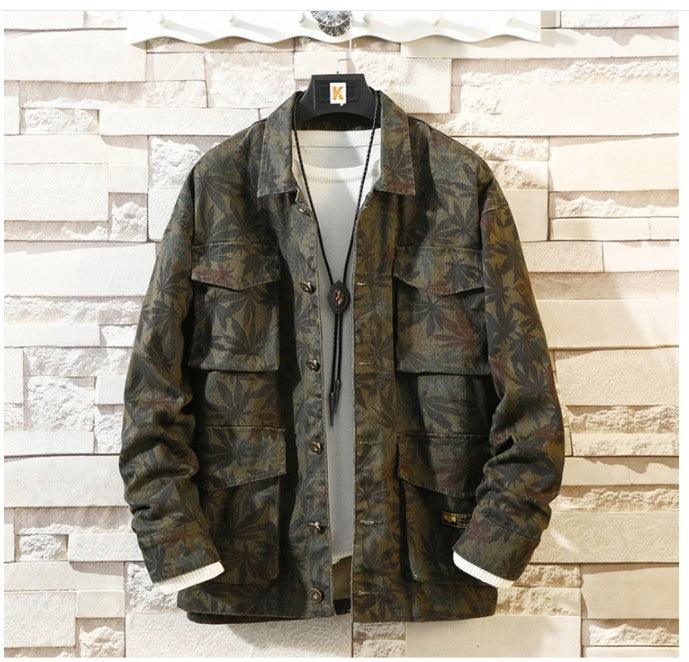 New Mens Camouflage Denim Jacket Coat Man Coats Jaqueta Masculino Jeans Jacket & Coats Fashion Design Autumn Brand Clothing - Amazitshop
