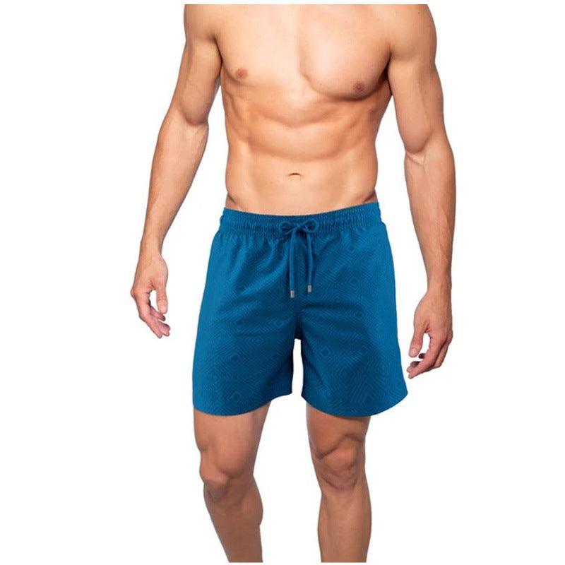 New Men's Printed Beach Shorts Sports Double Layer Shorts Summer - Amazitshop