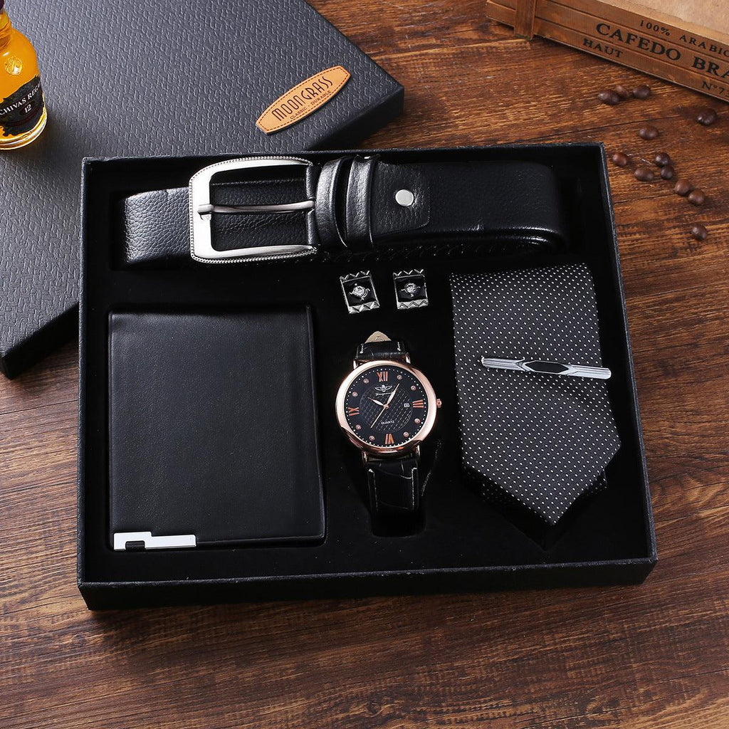 New Quartz Wristwatch Bracelet Gift Set For Men Boyfriend - Amazitshop