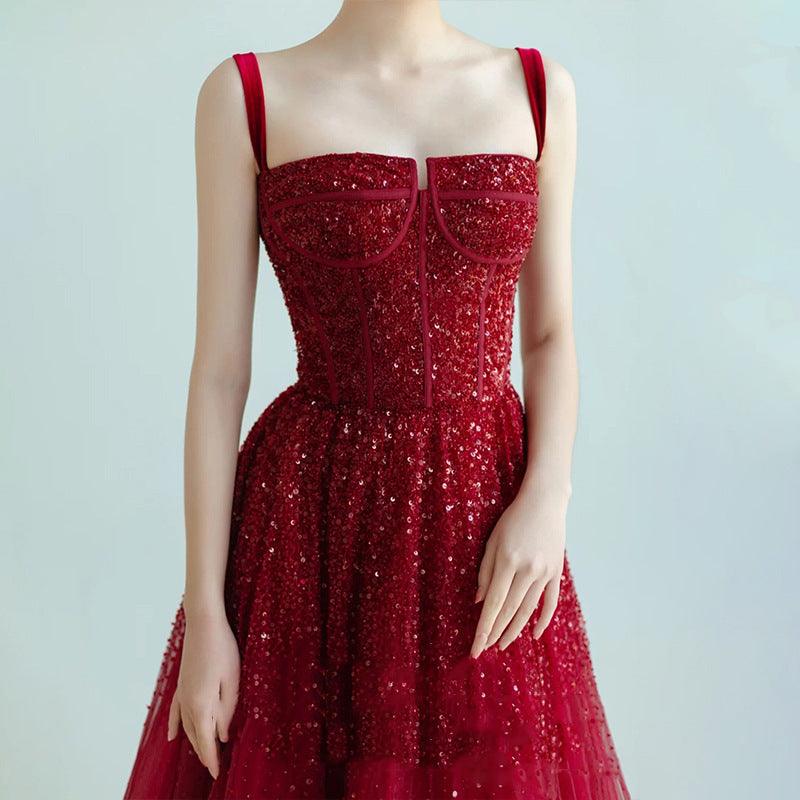 New Sequin Sling High - grade Princess Engagement Dress For Women - Amazitshop