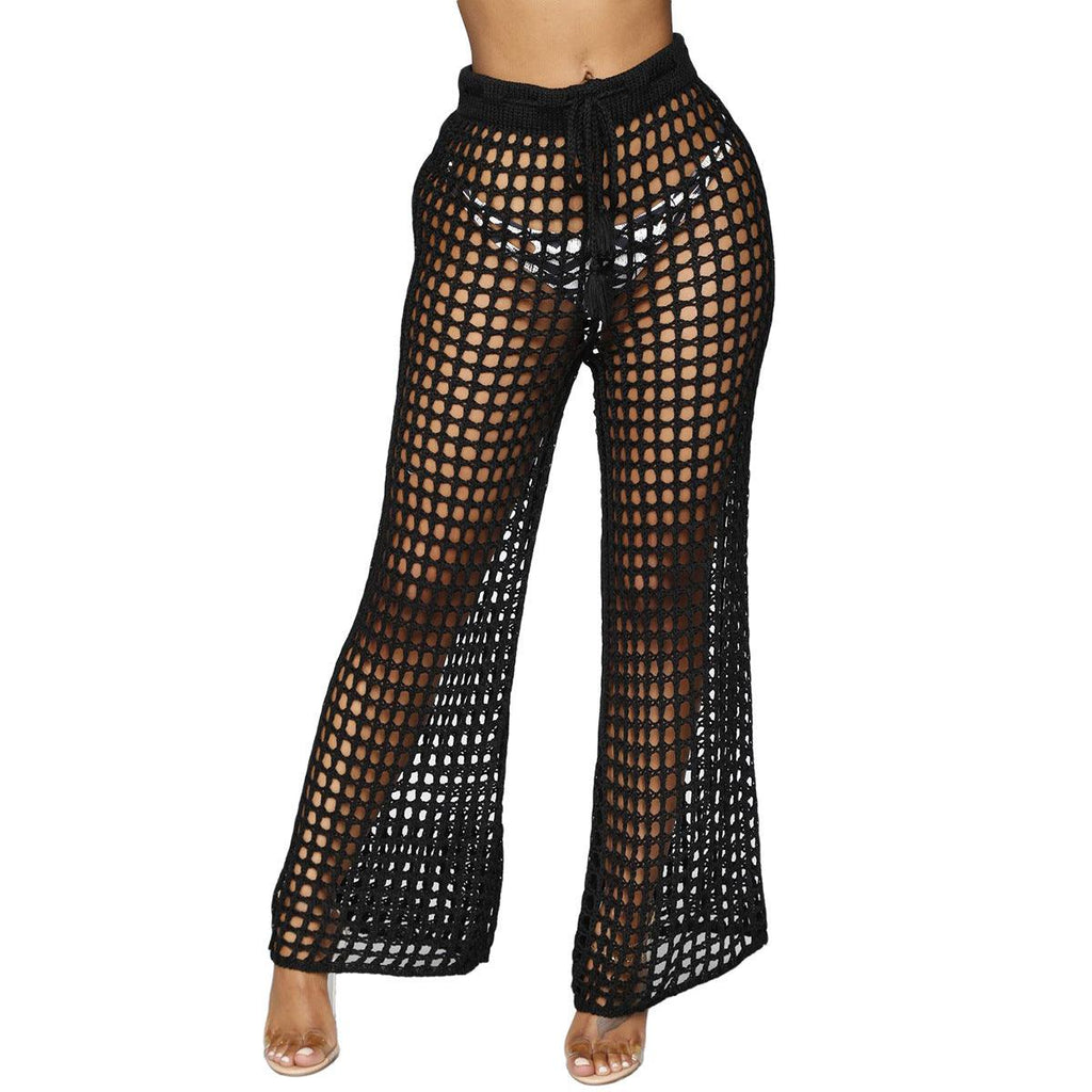 New Sexy Ladies Cutout Beach Waist Lace Knit Pants - Amazitshop