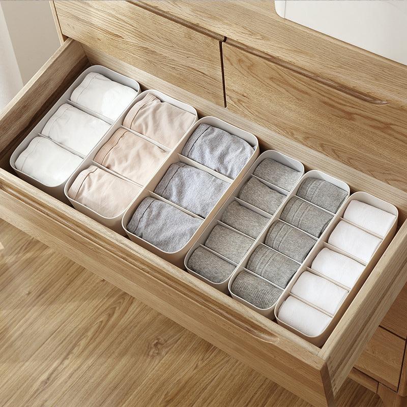 New Socks Storage Box Bra Underwear Organizer Desktop Drawer Finishing Box Bathroom Plastic Storage Case Closet Organiser - Amazitshop