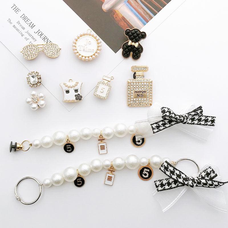 New Style Cave Shoes Jewelry Accessories Bear Rhinestone Pearl Chain - Amazitshop
