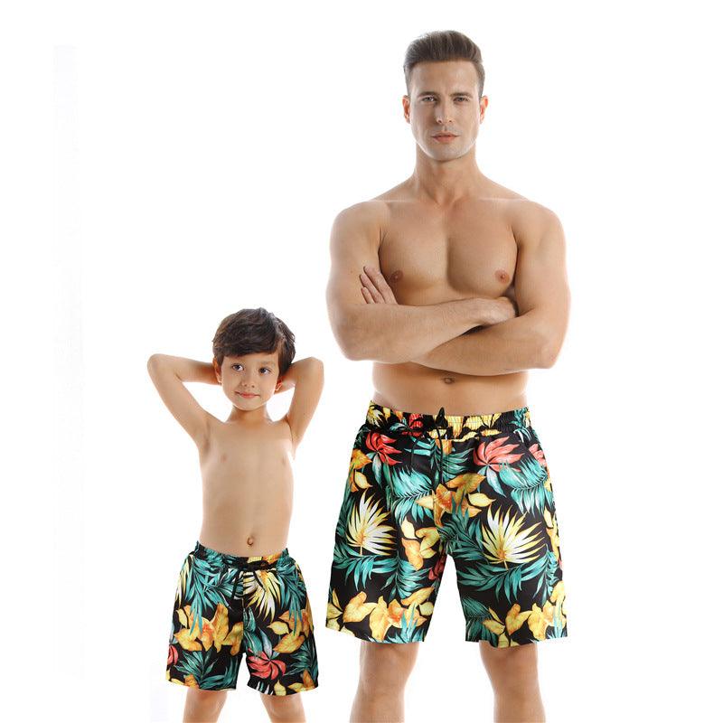 New Style Parent Child Swimwear Quick Drying Beach Pants - Amazitshop