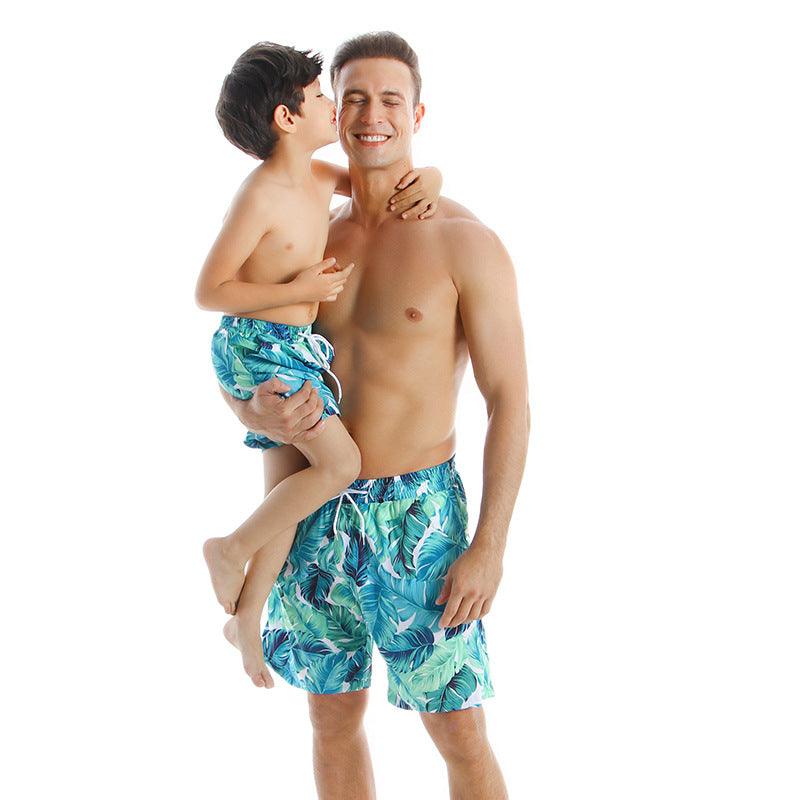 New Style Parent Child Swimwear Quick Drying Beach Pants - Amazitshop