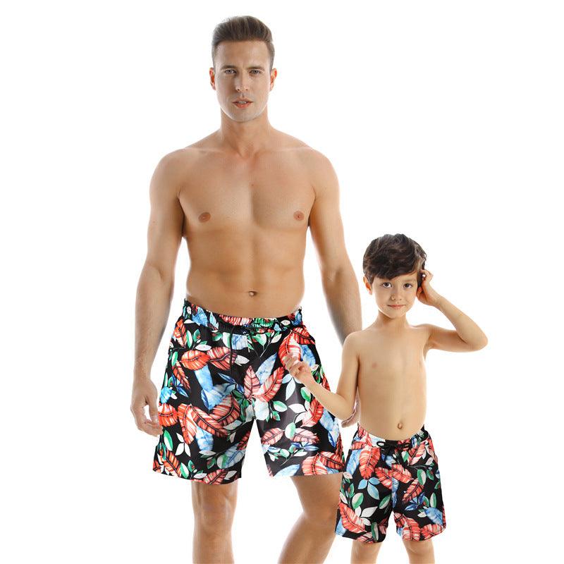New Style Parent Child Swimwear Quick Drying Beach Pants - Amazitshop