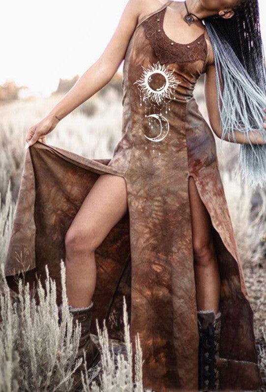 New Vintage Women Dress Gothic Medieval Cosplay V - neck Costumes Halloween Renaissance Victoria Middle Ages Clothing - Amazitshop