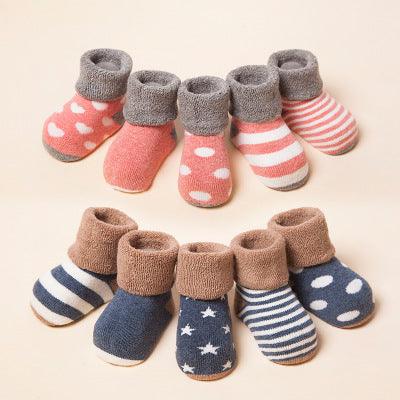 New winter cotton socks baby socks thick cotton socks and Terry relent children baby socks - Amazitshop