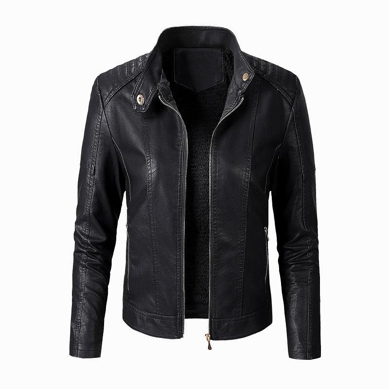 New Women's Leather Jackets Plus Velvet Jackets Fashion PU Ladies Leather Jackets - Amazitshop