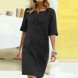New women's loose long - sleeved dress - Amazitshop