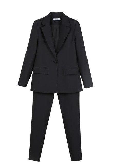 New Work Pant Suits Piece Set For Women Business Interview - Amazitshop