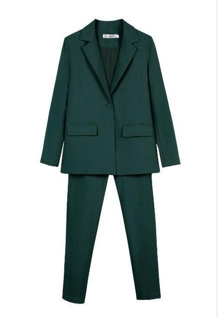 New Work Pant Suits Piece Set For Women Business Interview - Amazitshop