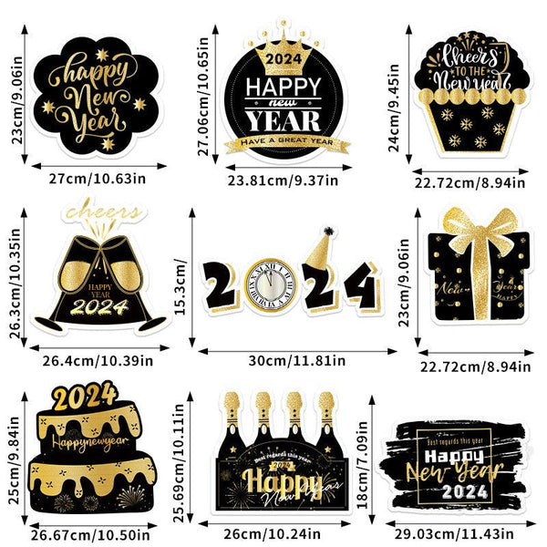 New Year Door Hanging Happy NewYear Theme Party Cake Gift Box Series - Amazitshop