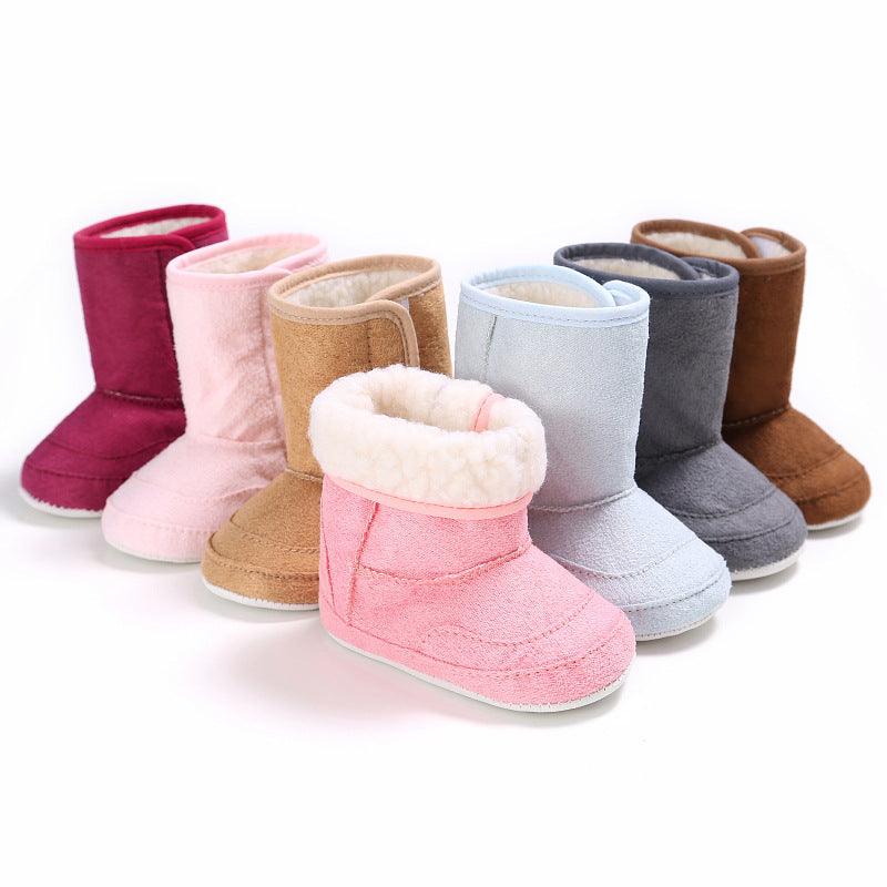 Newborn Baby Girls First Walkers Shoes Infant Toddler Soft Rubber Soled Anti - slip Boots Booties - Amazitshop