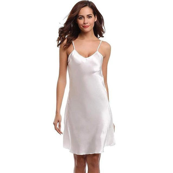 Night Dress Women Nighties Sleeveless Sleepwear - Amazitshop