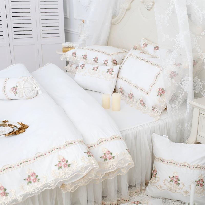 Nordic Four - Piece Princess Garden Bed Skirt - Amazitshop