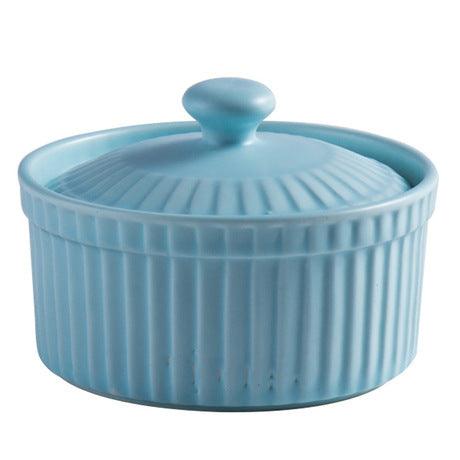 Nordic Style Ceramic Baking Bowl With Lid - Amazitshop