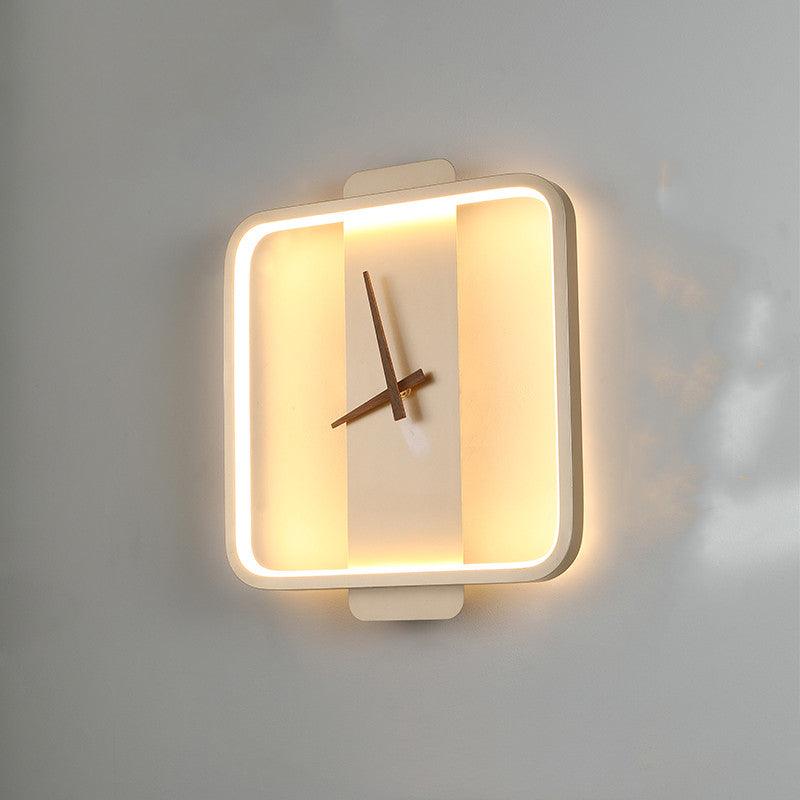 Nordic Wall Lamp Bedroom Bedside Lamp Clock Modeling Lamp - Amazitshop