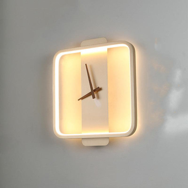 Nordic Wall Lamp Bedroom Bedside Lamp Clock Modeling Lamp - Amazitshop
