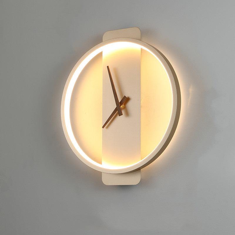 Nordic Wall Lamp Bedroom Bedside Lamp Clock Modeling Lamp - Amazitshop