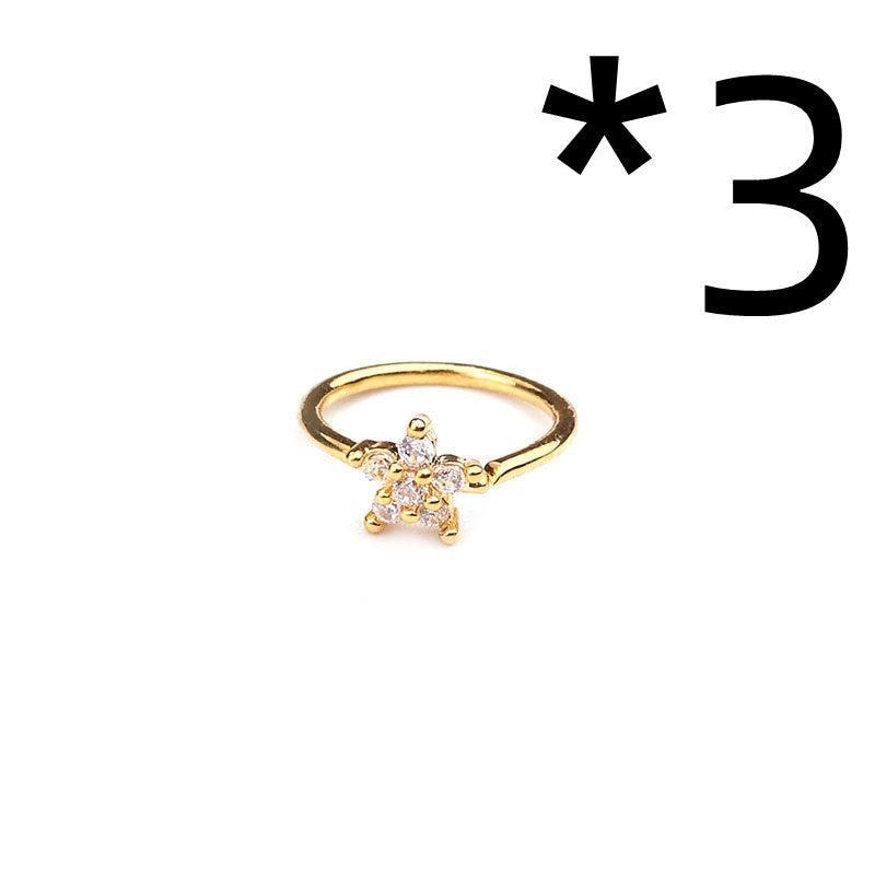 Nose Piercing Body Jewelry Ring Tiny Flower Helix - Amazitshop