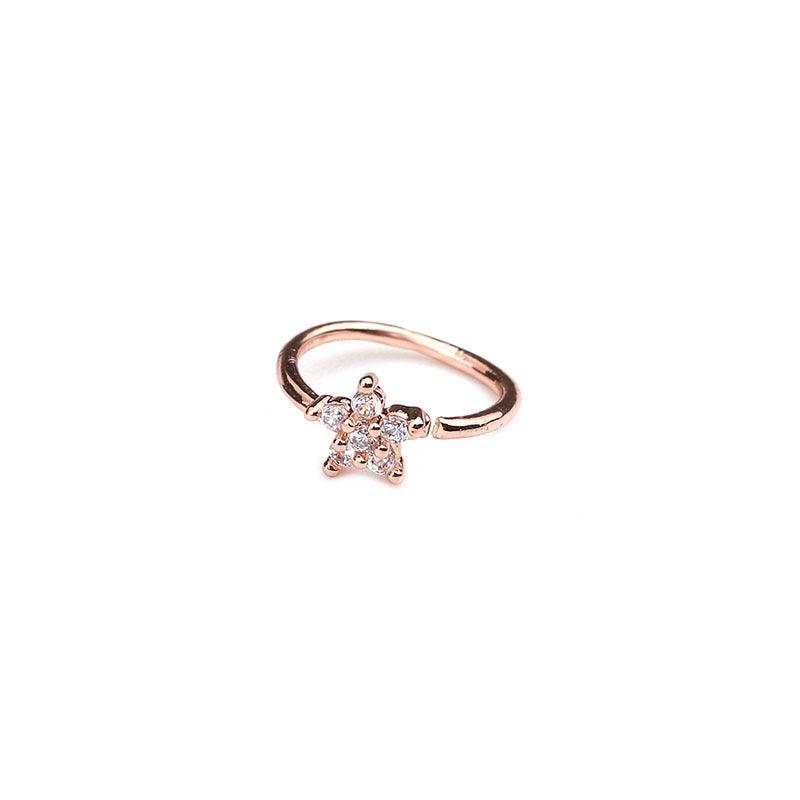 Nose Piercing Body Jewelry Ring Tiny Flower Helix - Amazitshop