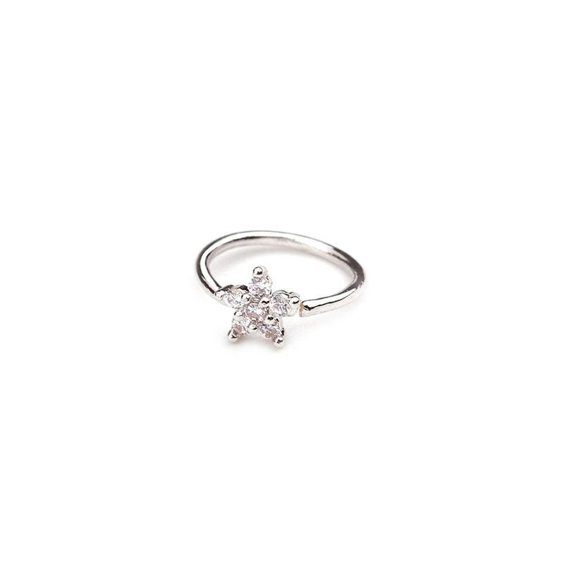 Nose Piercing Body Jewelry Ring Tiny Flower Helix - Amazitshop