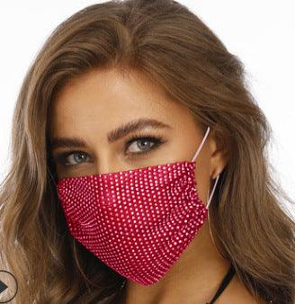 Novelty Fishnet - shaped Star Rhinestone Face Mask - Amazitshop