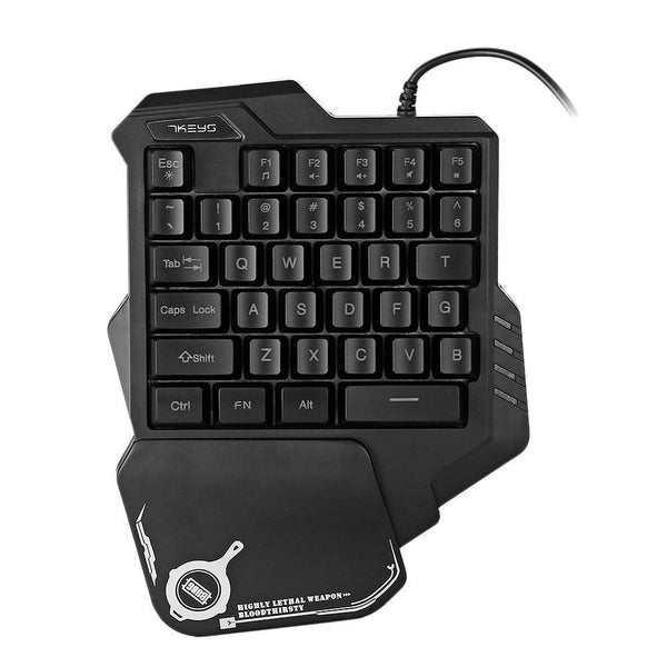 One - Handed Mechanical Gaming Keyboard RGB Backlit Portable Mini Gaming Keypad Game Controller - Amazitshop