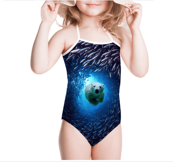 One - pieces Children's Swimwear Bathing Suit Printing Girls' Swimsuit Summer Baby Bodysuits - Amazitshop