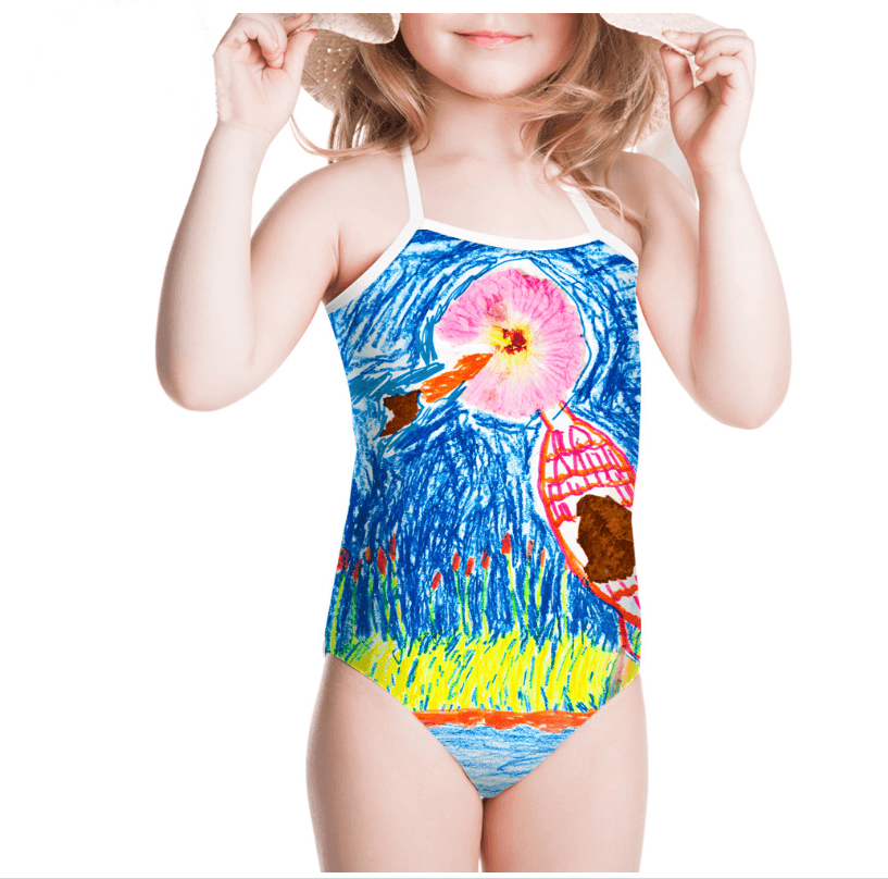 One - pieces Children's Swimwear Bathing Suit Printing Girls' Swimsuit Summer Baby Bodysuits - Amazitshop