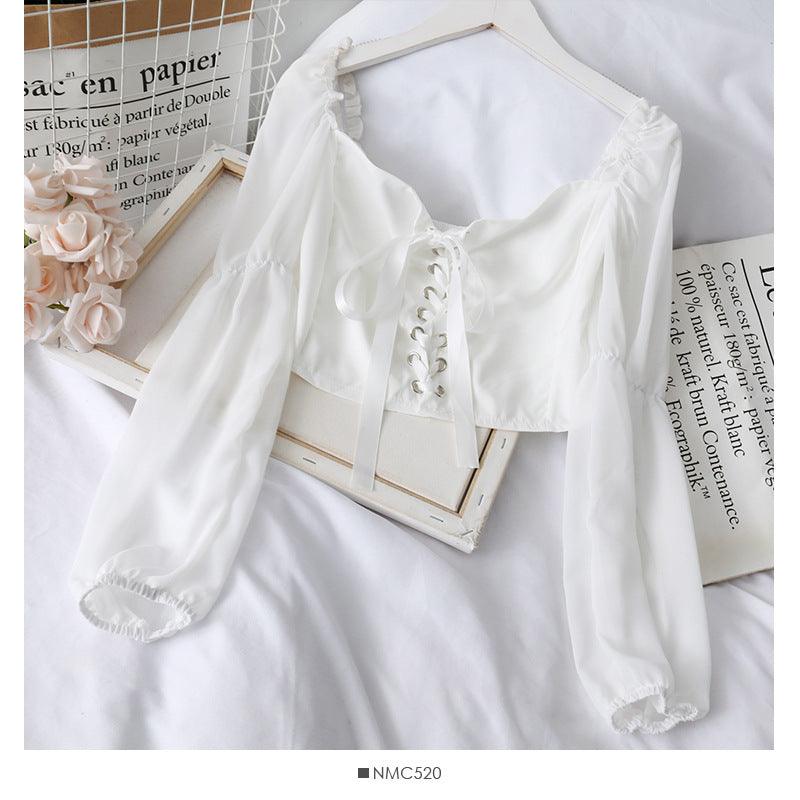 One - shoulder shoulder cuff sleeve shirt - Amazitshop