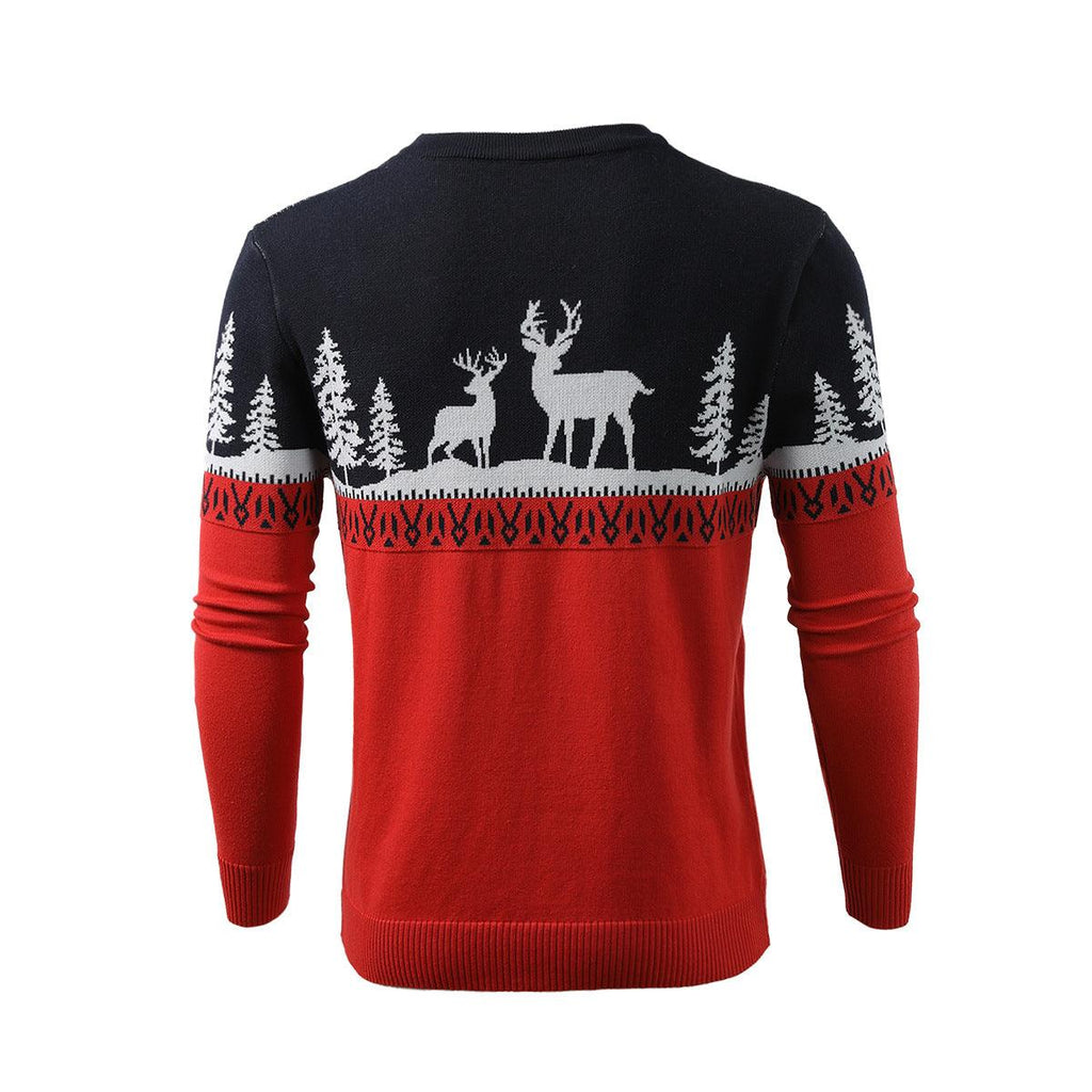 Ou Men's Little Deer Christmas Sweater - Amazitshop
