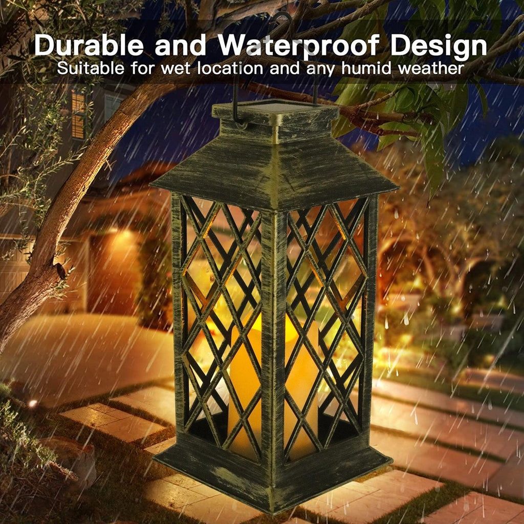 Outdoor Solar Palace Lamp Retro Courtyard Garden Landscape Decoration - Amazitshop