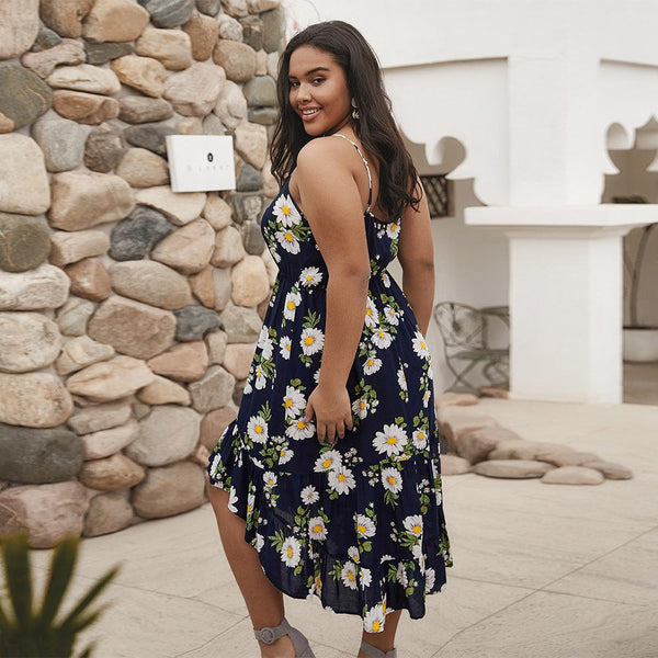 Oversized printed camisole dress - Amazitshop