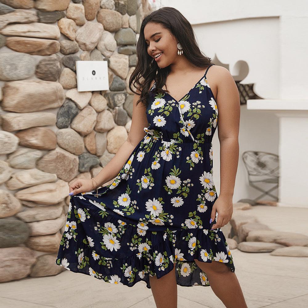 Oversized printed camisole dress - Amazitshop