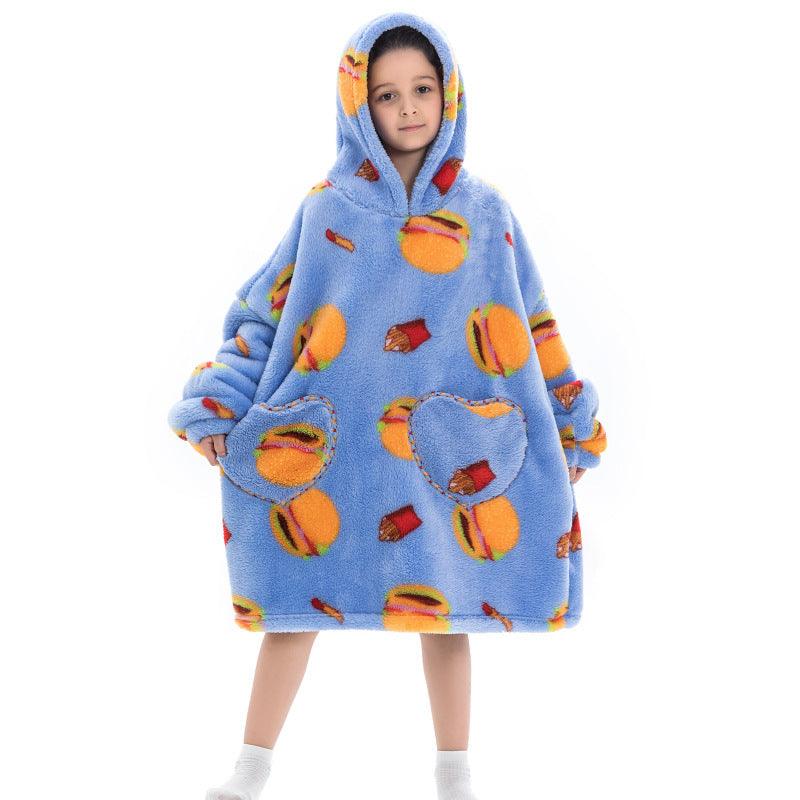 Oversized Thermal Sweatshirt Lazy Sweatshirt Kids - Amazitshop