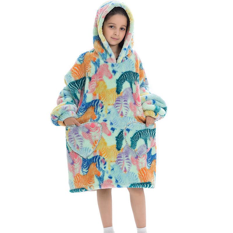 Oversized Thermal Sweatshirt Lazy Sweatshirt Kids - Amazitshop
