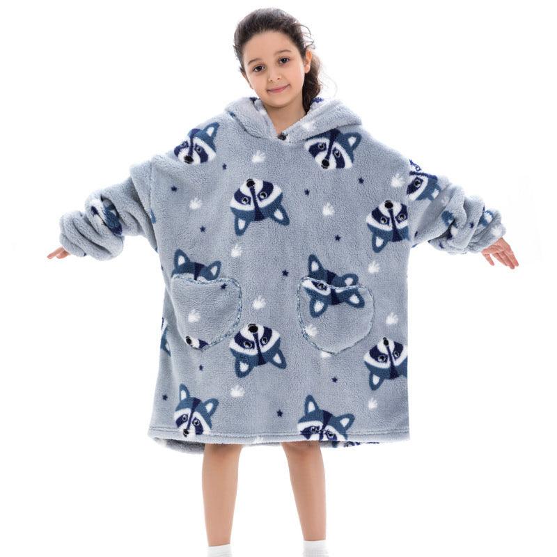 Oversized Thermal Sweatshirt Lazy Sweatshirt Kids - Amazitshop