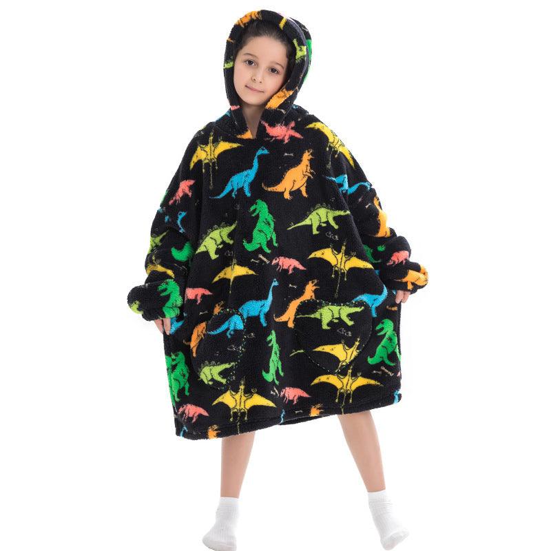 Oversized Thermal Sweatshirt Lazy Sweatshirt Kids - Amazitshop